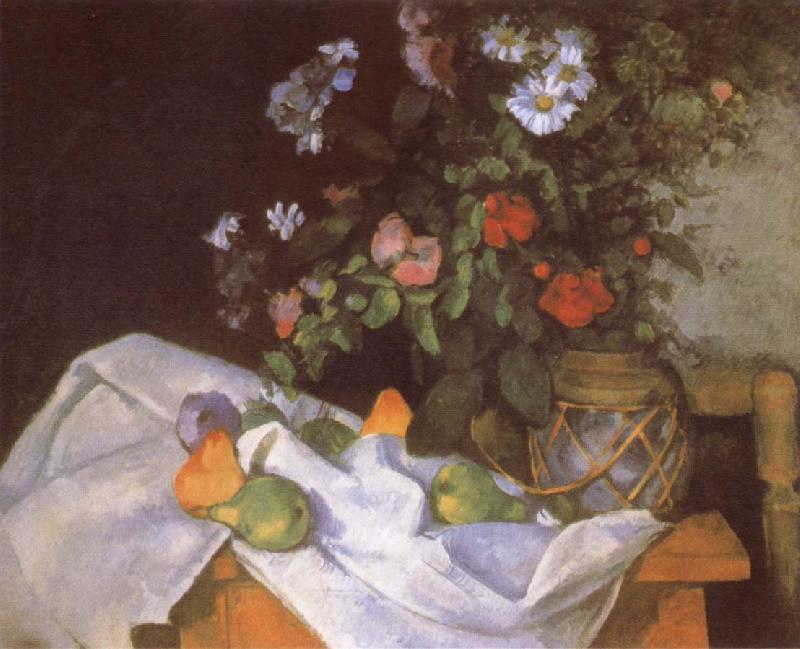 Paul Cezanne Still life with Flowers and Fruit oil painting image